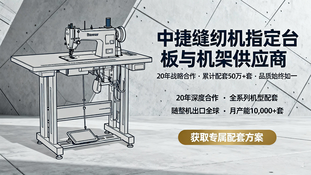 中捷缝纫机指定台板与机架供应商 - 专业配套20年